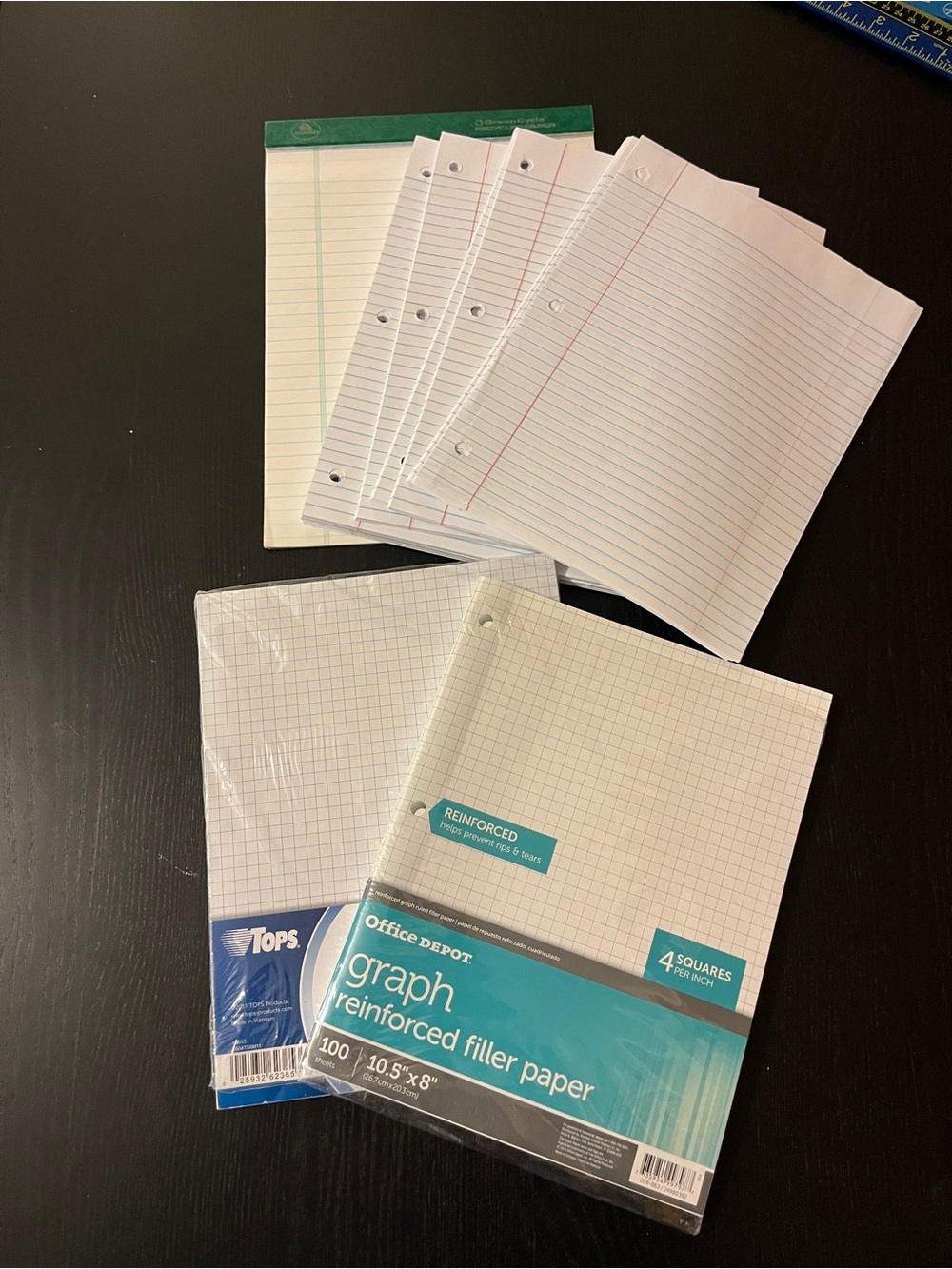 Reinforced Graph Filler Paper - White (100 Sheets)